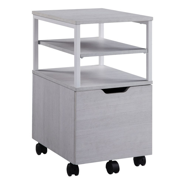 OFFICE STAR PRODUCTS CNT15-WK Office Star Contempo 20inD Vertical Mobile File Cabinet, White Oak OFFICE STAR PRODUCTS CNT15-WK Office Star Contempo 20inD Vertical Mobile File Cabinet, White Oak