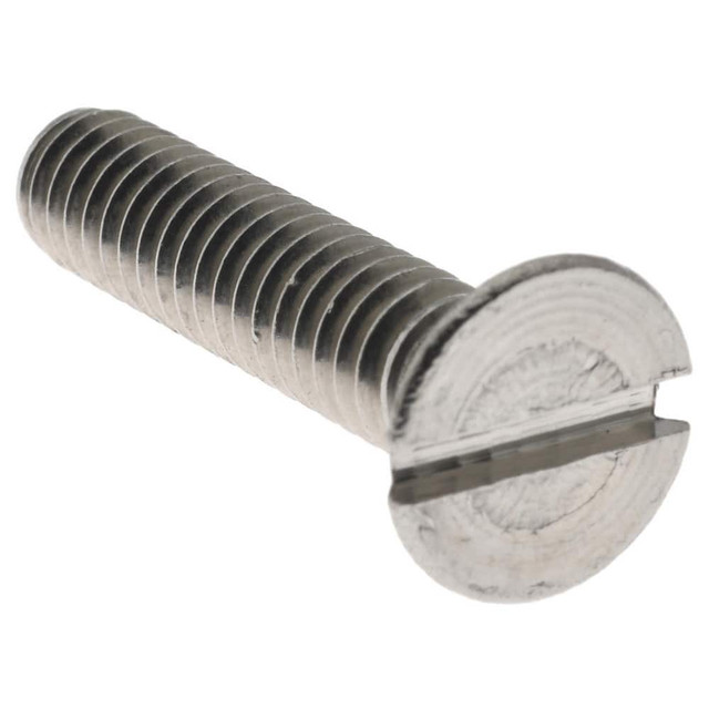 Value Collection R63060266 Machine Screw: 1/4-20 x 1-1/4", Flat Head, Slotted