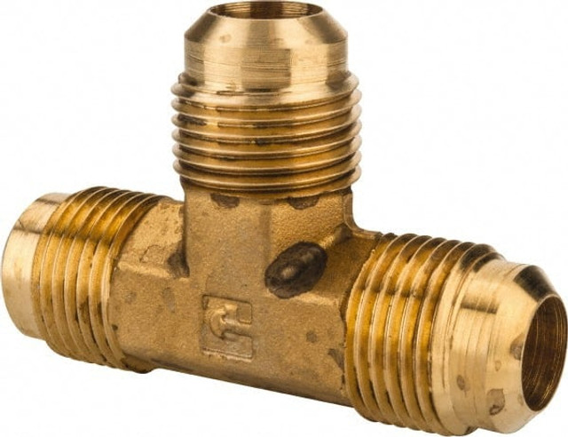 Parker 144F-10 Brass Flared Tube Union: 5/8" Tube OD, 7/8-14 Thread, 45 ° Flared Angle