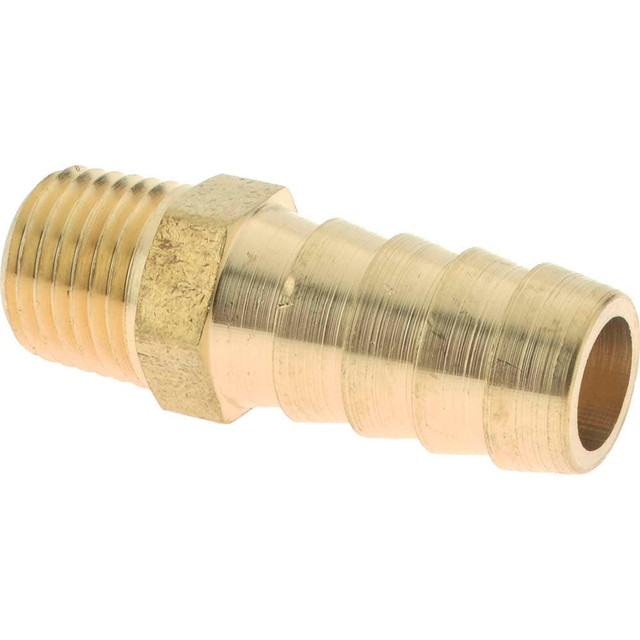 CerroBrass 201A-8B Barbed Hose Fitting: 1/4" x 1/2" ID Hose, Male Connector