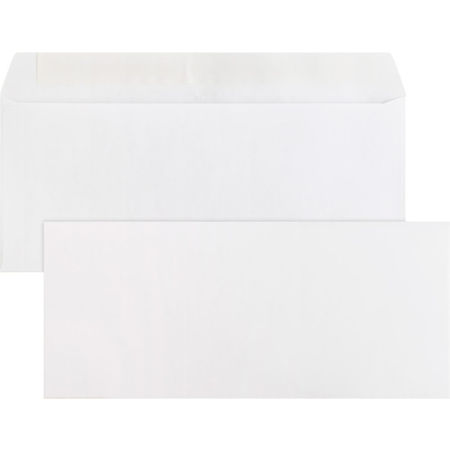 SP RICHARDS Business Source 04646  Plain Peel/Seal Business Envelopes - Business - #10 - 9 1/2in Width x 4 1/8in Length - 24 lb - Peel & Seal - Wove - 500 / Box - White