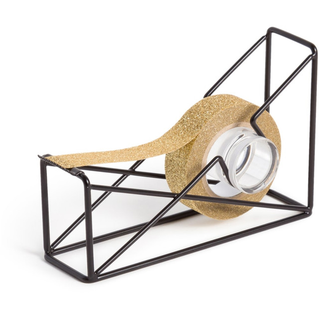 UBRANDS, LLC 3839U0624 U Brands Vena Tape Dispenser - 1in Core - Sturdy, Durable - Metal - Black - 1 / Each