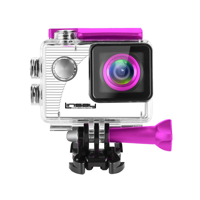 LINSAY X5000AP  Kids Funny 5.0-Megapixel Action Camera, Pink, X5000AP