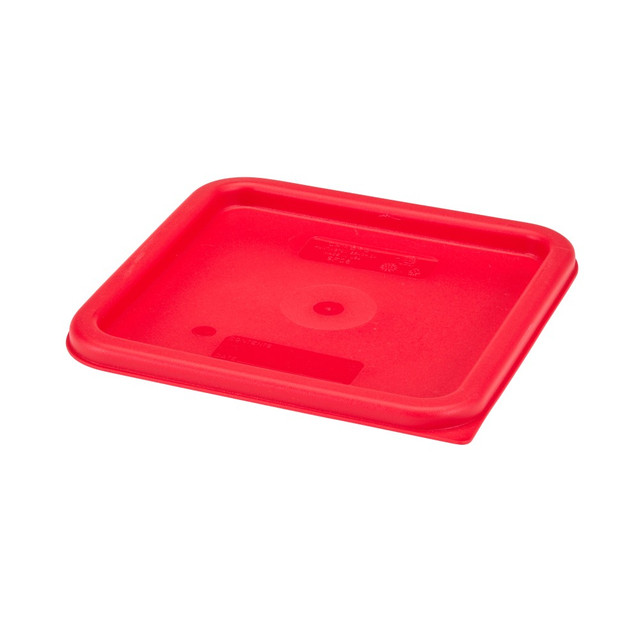 Pair these Cambro CamSquare Lids with your compatible 6 and 8-qt food containers. These snap-tight lids keep food fresh and securely contained in your refrigerator.  Made of durable polypropylene.  Fits Cambro Poly, Translucent and Camwear CamSquare Storage Containers (sold separately).  Color coded for easy identification in your cabinet.  Snap-tight seal locks in freshness and flavor.  Thumb tab simplifies removal.  Dishwasher safe for easy cleaning.  NSF listed.  Designed in Winter Rose.