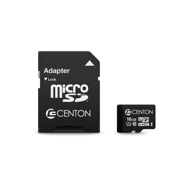 CENTON ELECTRONICS, INC. Centon S1-MSDHU1-16G  - Flash memory card (SD adapter included) - 16 GB - UHS Class 1 / Class10 - microSDHC UHS-I