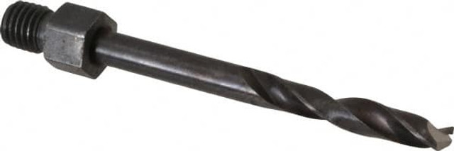 Hertel 48538185 Threaded Shank Drill Bit: #16, 135 ° Point, 1/4-28 Shank, High Speed Steel