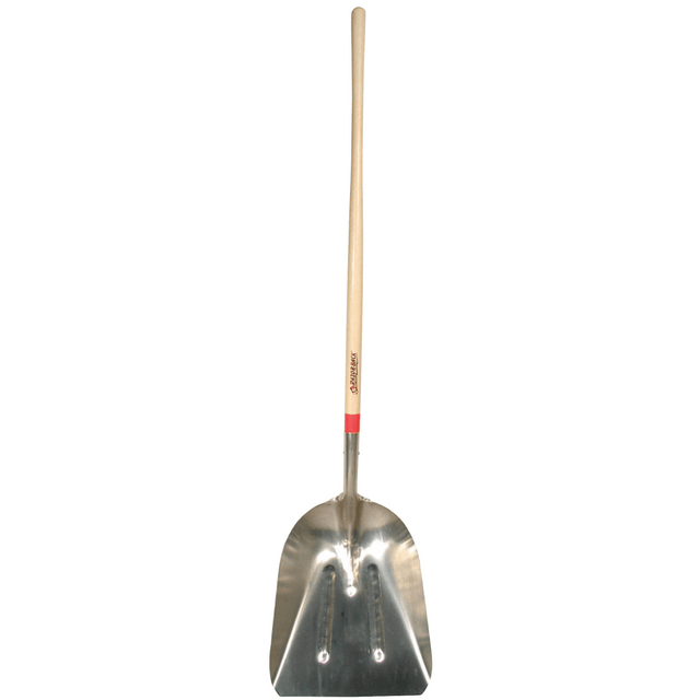 Union Tools 760-53127 Aluminum Scoops, 17.75 x 14.5 Blade, 48 in White Ash Straight Handle