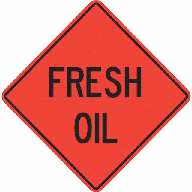 PRO-SAFE 07-800-4705-L Traffic Control Sign: Triangle, "Fresh Oil"