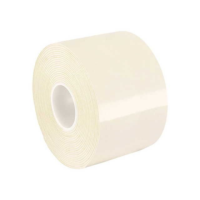 3M White Double-Sided Polyethylene Foam Tape: 6" Wide, 5 yd Long, 31 mil Thick, Rubber Adhesive 888519014707