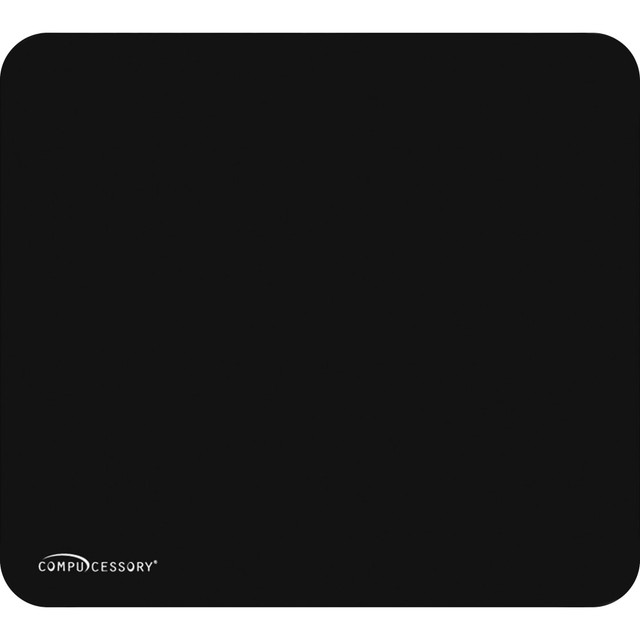 SPARCO PRODUCTS 23617 Compucessory Smooth Cloth Nonskid Mouse Pads - 9.50in x 8.50in Dimension - Black - Rubber, Cloth - 1 Pack