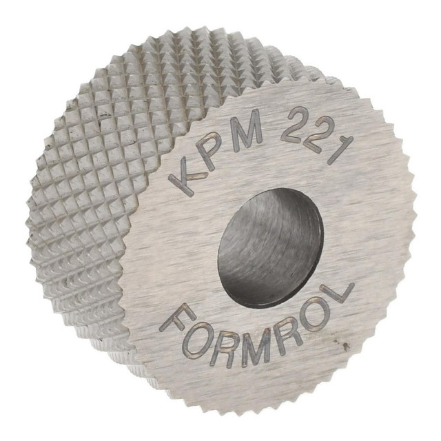 MSC KPM-221 Standard Knurl Wheel: 3/4" Dia, 90 ° Tooth Angle, 21 TPI, Diamond, High Speed Steel