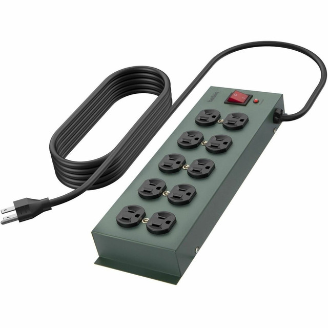 BELKIN, INC. F9D1000-15 Belkin SurgeMaster F9D1000-15 10-Outlet Metal Surge Protector, 1-1/4', Gray BELKIN, INC. F9D1000-15 Belkin SurgeMaster F9D1000-15 10-Outlet Metal Surge Protector, 1-1/4', Gray