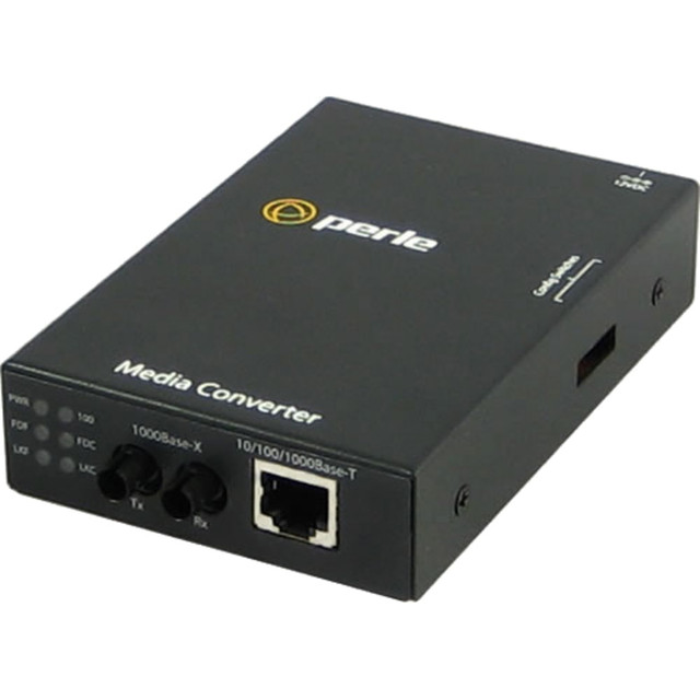 PERLE SYSTEMS 05040984 Perle S-1110-M2ST2 Media Converter - 1 x Network (RJ-45) - 1 x ST Ports - 1000Base-LX, 10/100/1000Base-T - 1.24 Mile - Rail-mountable, Rack-mountable, Wall Mountable