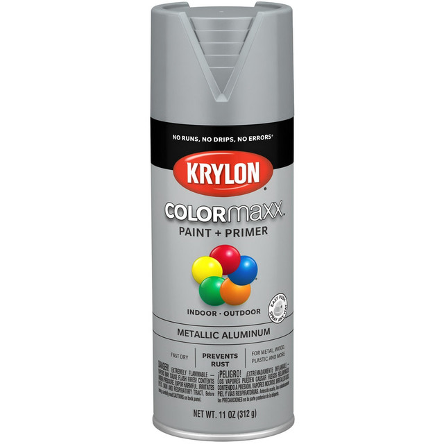 Krylon K05587007 Spray Paints; Product Type: Spray Paint ; Type: Spray Paint ; Color: Aluminum ; Finish: Metallic ; Color Family: Silver ; Container Size (oz.): 11.000