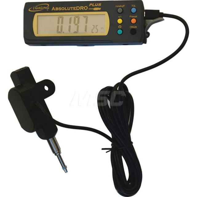 iGaging 35-999-12 Remote Display Linear Gages; Maximum Measurement (Inch): 0.5 ; Maximum Measurement (mm): 12.7 ; Barrel Diameter (mm): 0.3750 ; Display Type: Digital LCD ; Minimum Measurement (mm): 0 ; Accuracy (Decimal Inch): 0.0005