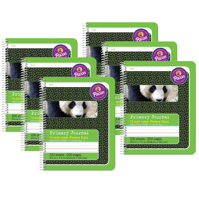 EDUCATORS RESOURCE PAC2434-6 Pacon Primary Composition Books, 9-3/4in x 7-1/2in, Primary Ruled, 200 Pages (100 Sheets), Green, Pack Of 6 Books EDUCATORS RESOURCE PAC2434-6 Pacon Primary Composition Books, 9-3/4in x 7-1/2in, Primary Ruled, 200 Pages (100 Sheets), Green, Pack Of 6 Books
