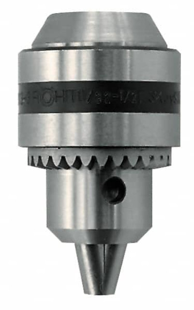 Rohm 215002 Drill Chuck: 3/16 to 3/4" Capacity, Tapered Mount, JT4