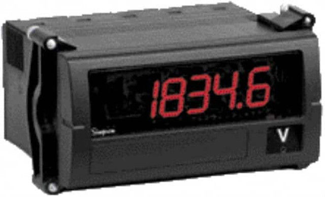 Simpson Electric F45-1-11-0 4-1/2 Digits, Digital LED, DC mV, Panel Meter