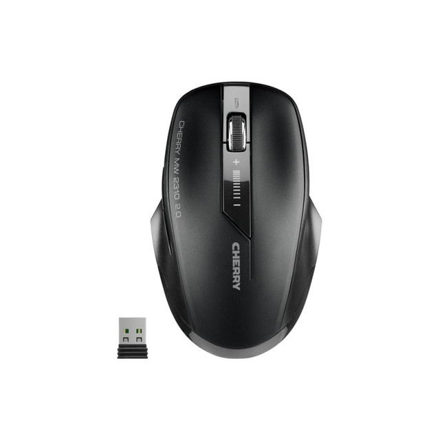 CHERRY GMBH JW-T0320 CHERRY MW 2310 2.0 - Mouse - right and left-handed - optical - 6 buttons - wireless - RF, 2.4 GHz - USB wireless receiver - black