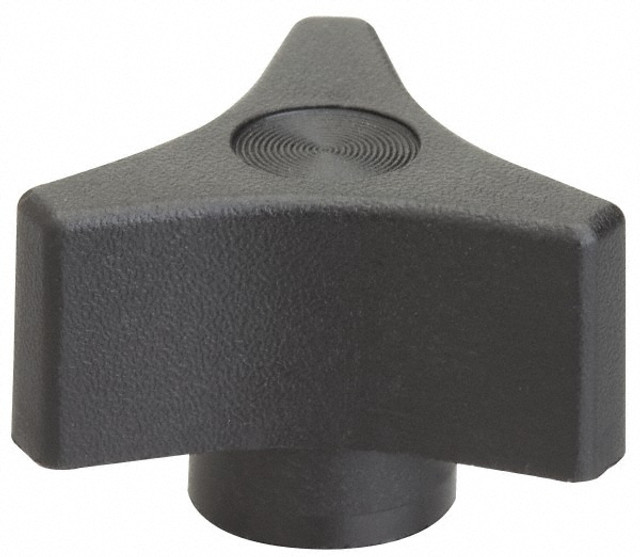 Gibraltar G10-3035JD 1-1/2" Head Diam, 1/4-20 Hole, 7/8" High, Glossy Coated Phenolic 3 Arm Knob