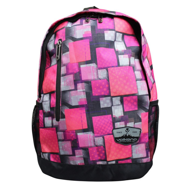 VALUE DISTRIBUTORS, INC. Volkano VK-7000-PK-C  Two Squared Backpacks, Pink, Pack Of 10 Backpacks