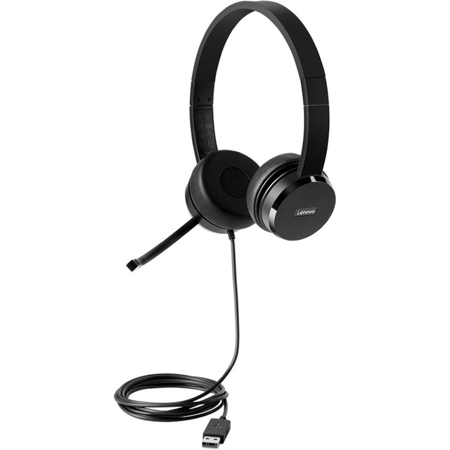 LENOVO, INC. 4XD0X88524 Lenovo 100 Headset - Stereo - USB - Wired - Over-the-head - Binaural