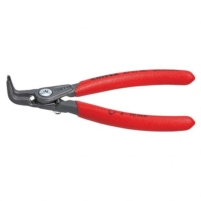 Knipex 49 41 A01 Retaining Ring Pliers; Tool Type: External Ring Pliers ; Type: External ; Tip Angle: 90 ; Ring Diameter Range (Inch): 1/8 to 25/64 ; Tip Diameter (mm): 0.90 ; Overall Length (mm): 130.00