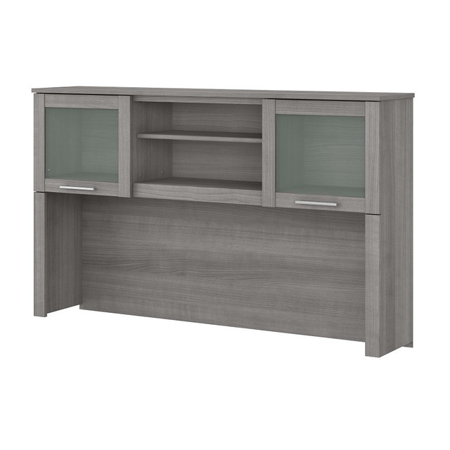 BUSH INDUSTRIES INC. WC81231 Bush Furniture Hutch For L-Shaped Desk, 60inW, Platinum Gray, Standard Delivery BUSH INDUSTRIES INC. WC81231 Bush Furniture Hutch For L-Shaped Desk, 60inW, Platinum Gray, Standard Delivery
