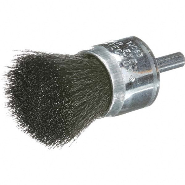 Osborn 0003008500 End Brushes: 1" Dia, Stainless Steel, Crimped Wire