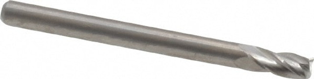 M.A. Ford. 16312500 Square End Mill: 1/8'' Dia, 1/4'' LOC, 1/8'' Shank Dia, 1-1/2'' OAL, 4 Flutes, Solid Carbide