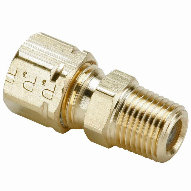 Parker PF-00331 Compression Tube Connector: 1/8-27" Thread, Compression x MNPT