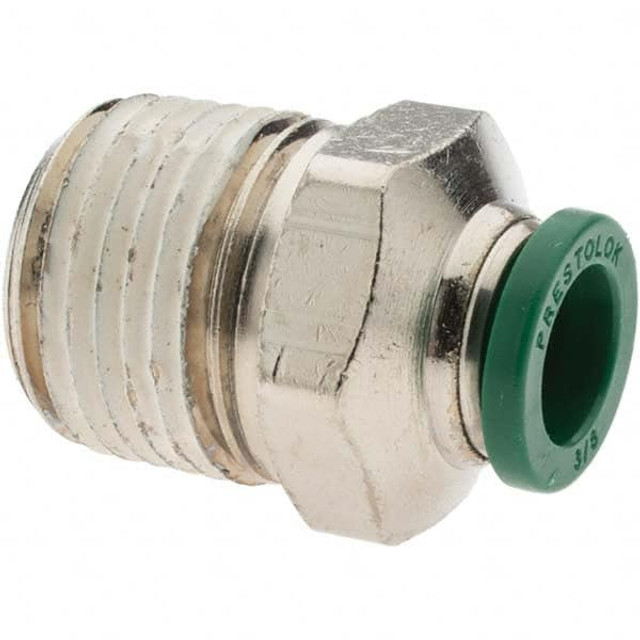 Parker 12519 Push-To-Connect Tube to Male & Tube to Male NPT Tube Fitting: Male Connector, 1/2" Thread, 3/8" OD