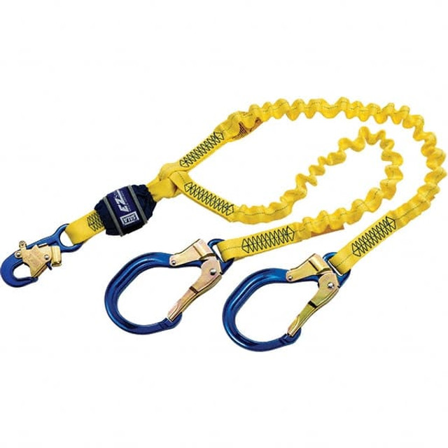 DBI-SALA 7100188782 Lanyards & Lifelines; Type: Shock Absorbing Lanyard ; Length (Inch): 72 ; Anchorage End Connection: Rebar Hook ; Harness Connection: Aluminum Snap Hook ; For Arc Flash Work: No ; Material: Webbing