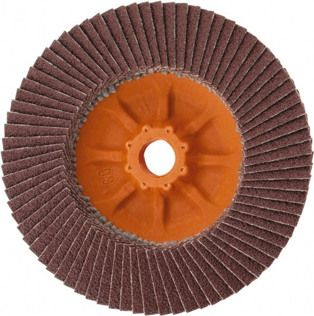 WALTER Surface Technologies 06B456 Flap Disc: 5/8-11 Hole, 60 Grit, Zirconia Alumina, Type 27