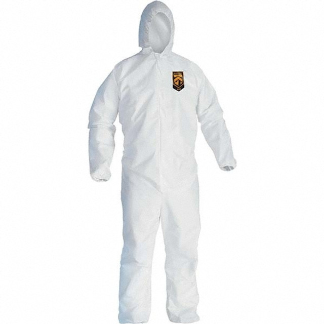 KleenGuard 41509 Disposable Coveralls: Size 4X-Large, Film Laminate, Zipper Closure