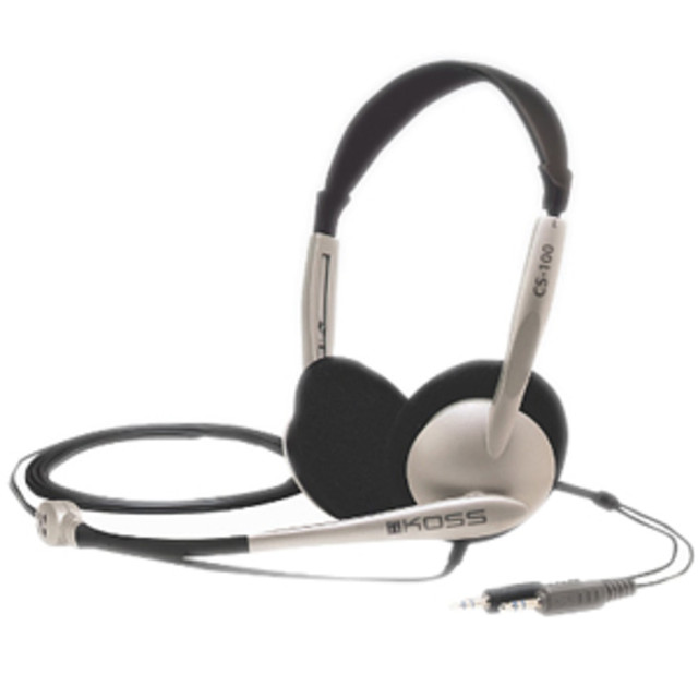 KOSS CORPORATION CS100 Koss CS100 - Headset - on-ear - wired - black, white