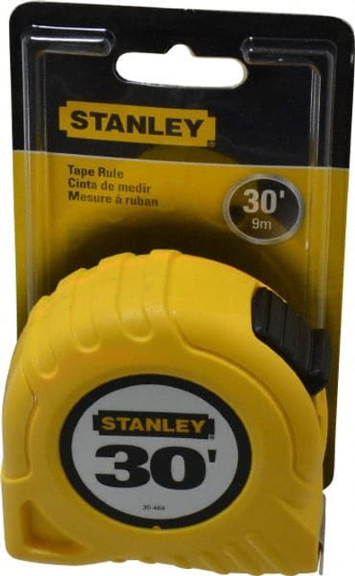 Stanley 30-464 Tape Measure: 30' Long, 1" Width, Yellow Blade