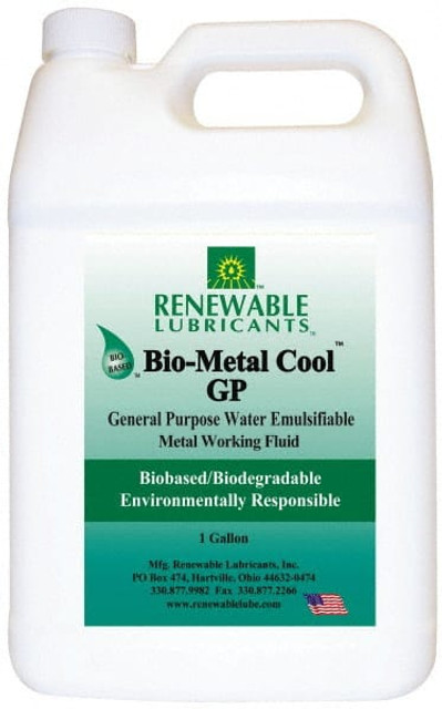 Renewable Lubricants 86803 Cutting Fluid: 1 gal Bottle