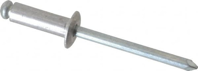 RivetKing. ABSM4X12PL100 Peel Blind Rivet: Dome Head, Aluminum Body, Steel Mandrel