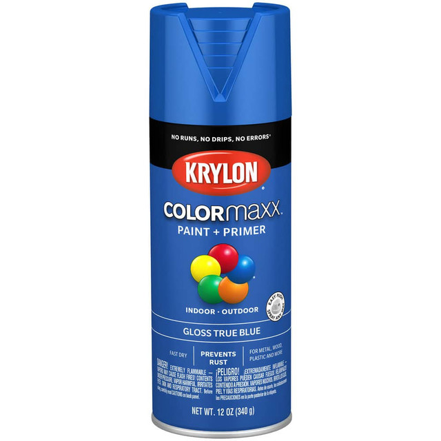 Krylon K05543007 Spray Paints; Product Type: Acrylic Enamel ; Type: Acrylic Enamel Spray Paint ; Color: True Blue ; Finish: Gloss ; Color Family: Blue ; Container Size (oz.): 12.000
