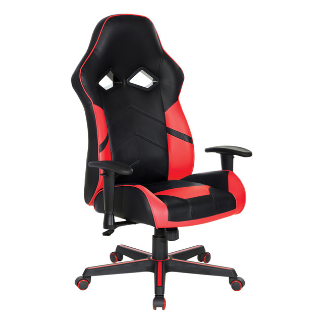 OFFICE STAR PRODUCTS VPR25-RD Office Star Vapor Gaming Chair, Black/Red OFFICE STAR PRODUCTS VPR25-RD Office Star Vapor Gaming Chair, Black/Red
