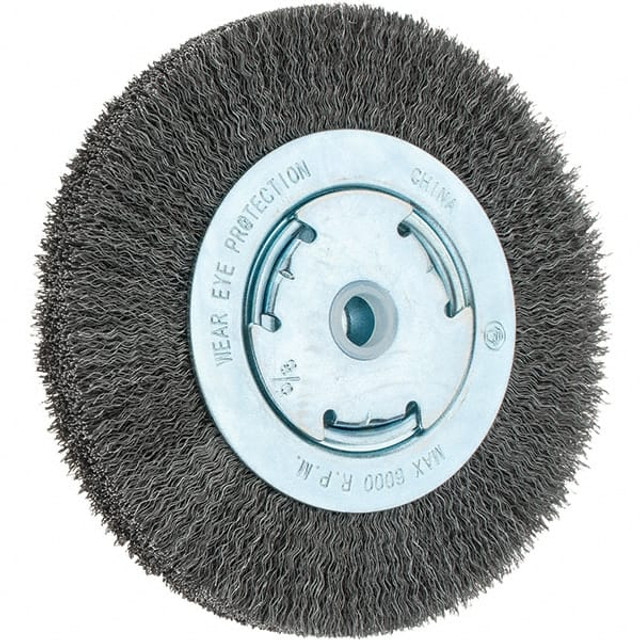 Weiler 93268 Wheel Brush: 6" Wheel Dia, Crimped