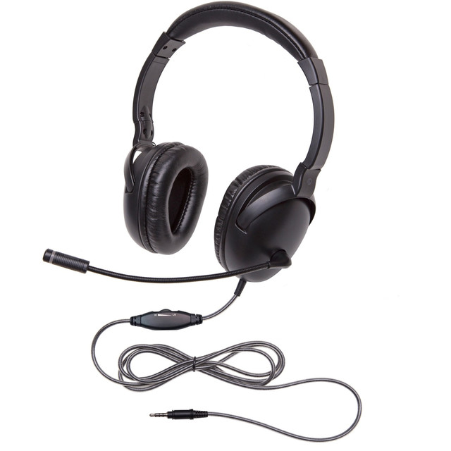 CALIFONE INTERNATIONAL, INC. 1017MT Ergoguys Califone 1017MT USB NeoTech Plus Headset With Calituff Braided Cord And Volume Control - Black CALIFONE INTERNATIONAL, INC. 1017MT Ergoguys Califone 1017MT USB NeoTech Plus Headset With Calituff Braided Cord And Volume Control - Black
