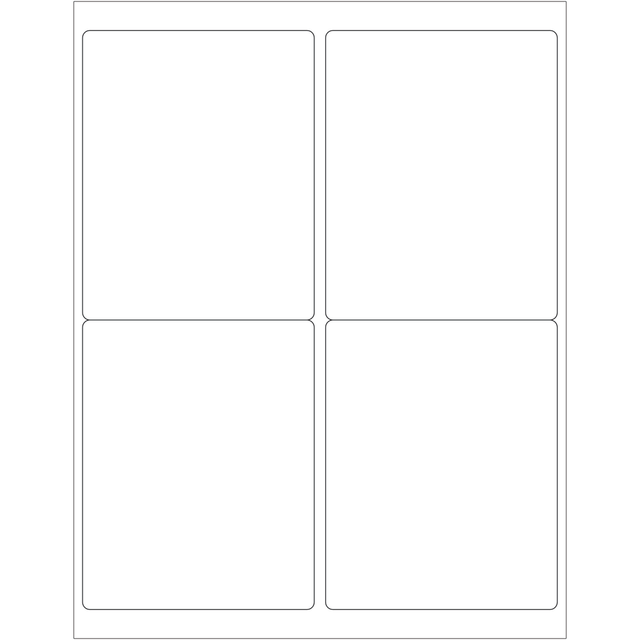 B O X MANAGEMENT, INC. LL129MC Tape Logic Inkjet/Laser Labels, LL129MC, Rectangle, 4in x 5in, White, Master Case Of 4,000