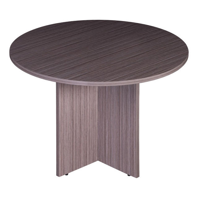 NORSTAR OFFICE PRODUCTS INC. N123-DW Boss Office Products 47inW Round Wood Conference Table, Driftwood