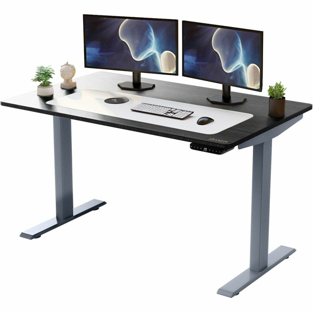 UNCAGED ERGONOMICS RU2GBK48 Rise Up Electric 48inW Standing Computer Desk, Gray UNCAGED ERGONOMICS RU2GBK48 Rise Up Electric 48inW Standing Computer Desk, Gray