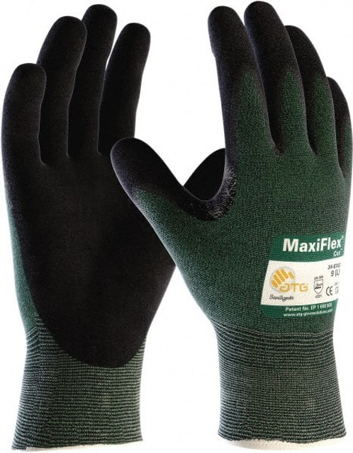 ATG 34-8743/XXL Cut, Puncture & Abrasive-Resistant Gloves: Size 2XL, ANSI Cut A2, ANSI Puncture 1, Nitrile, Nylon & Spandex