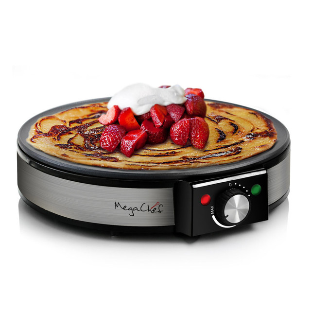 MEGAGOODS, INC. 995112070M MegaChef Crepe And Pancake Maker, Black MEGAGOODS, INC. 995112070M MegaChef Crepe And Pancake Maker, Black