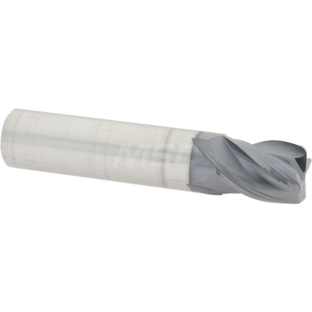 Accupro 436S5000060C11 Corner Radius End Mill: 1/2" Dia, 5/8" LOC, AlTiN Finish, Corner Radius End, Centercutting