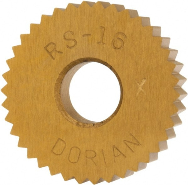 Dorian Tool 73310126508 Standard Knurl Wheel: 3/4" Dia, 90 ° Tooth Angle, 16 TPI, Straight, Cobalt